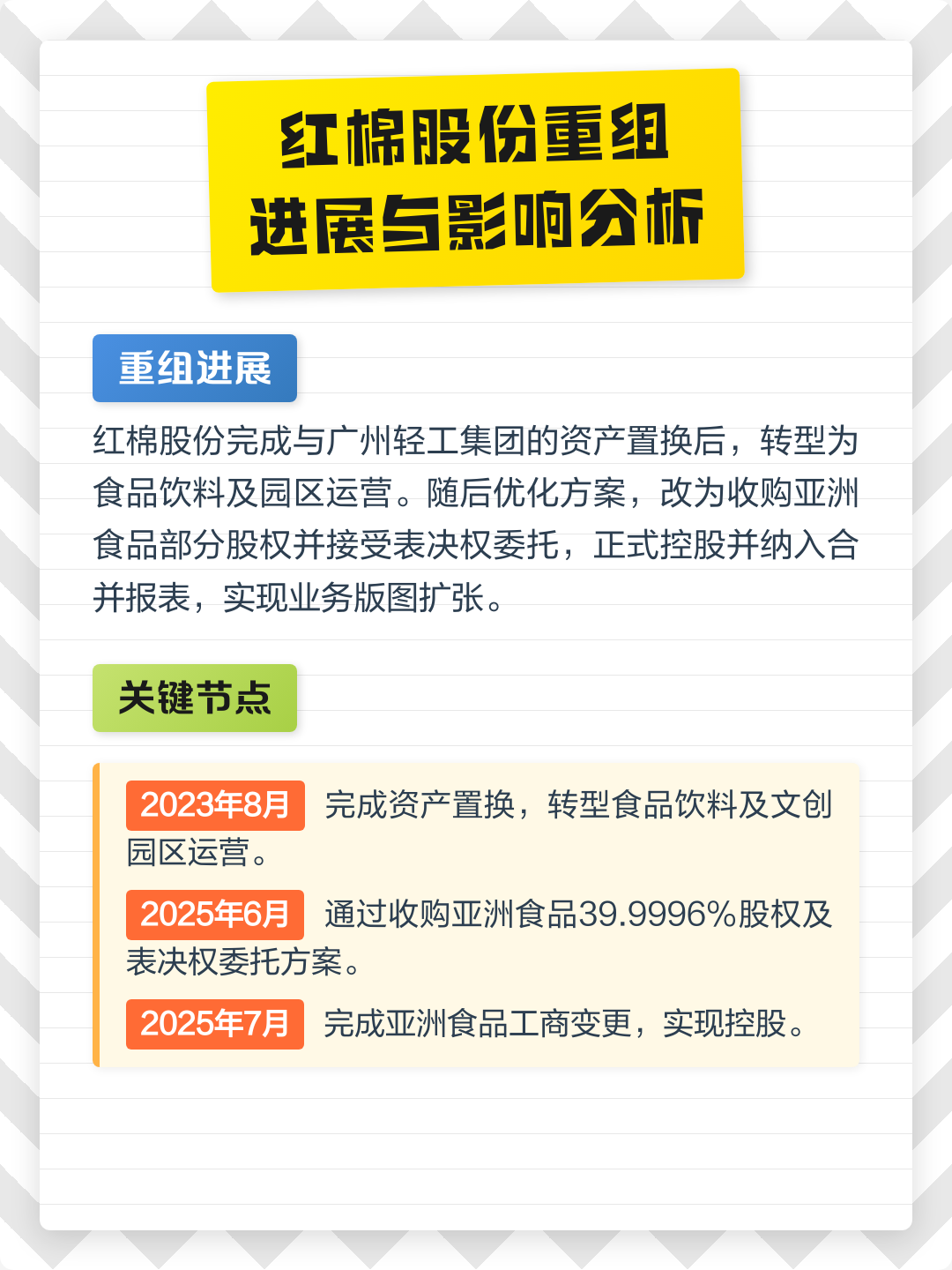 来宾市食品资产重组(食品资产重组案例)